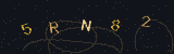 Five character security code shown as an image